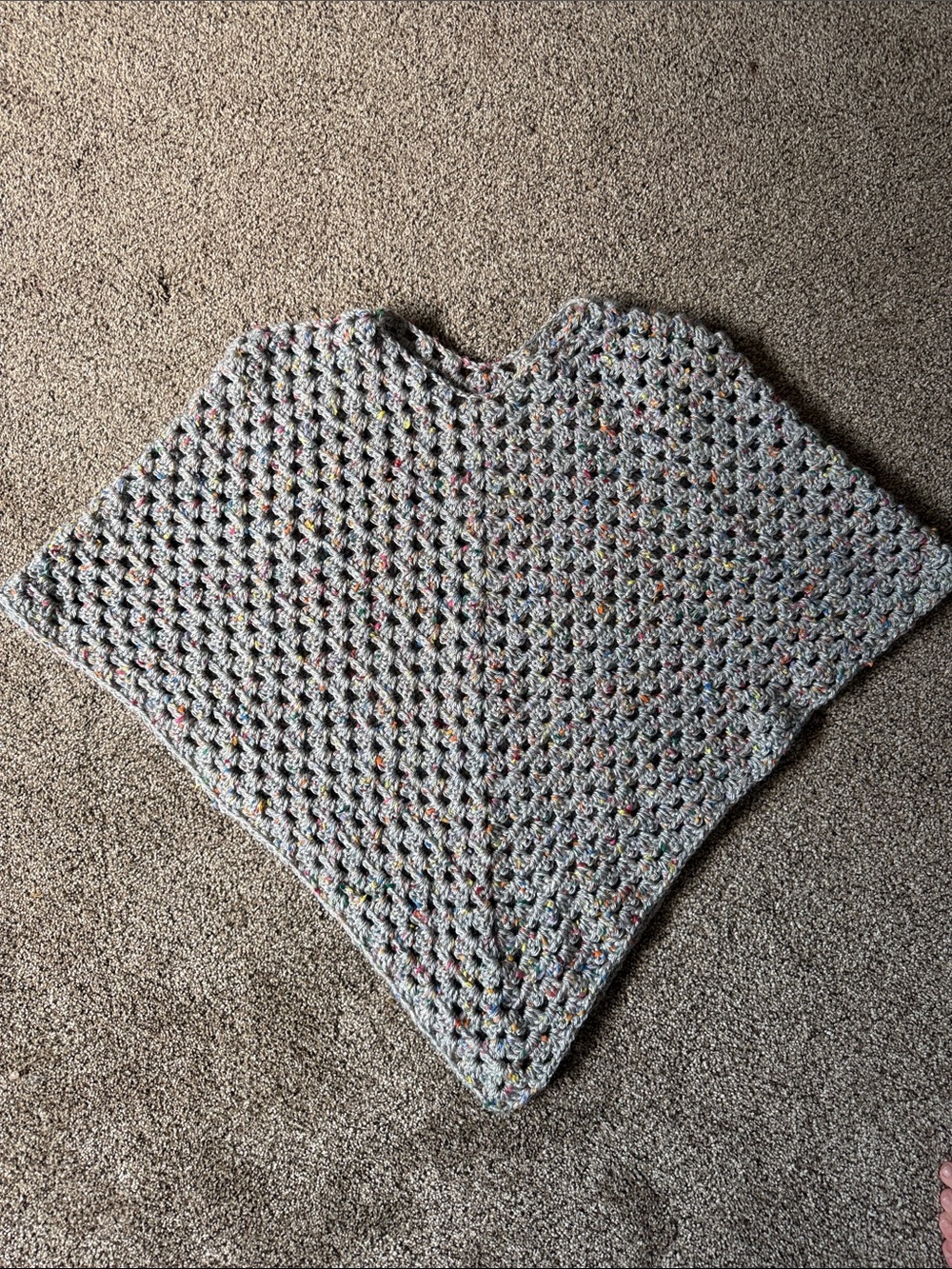 Handmade Crochet Granny Stitch Poncho